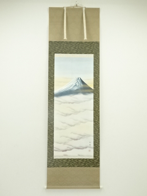 掛軸　玉峰　「富士山」美品 道具 ] - 道具 玉峰筆 富士 肉筆絹本掛軸ネットショップ圭 netshop Kei